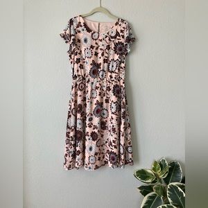 Loft Outlet Pink Floral Dress